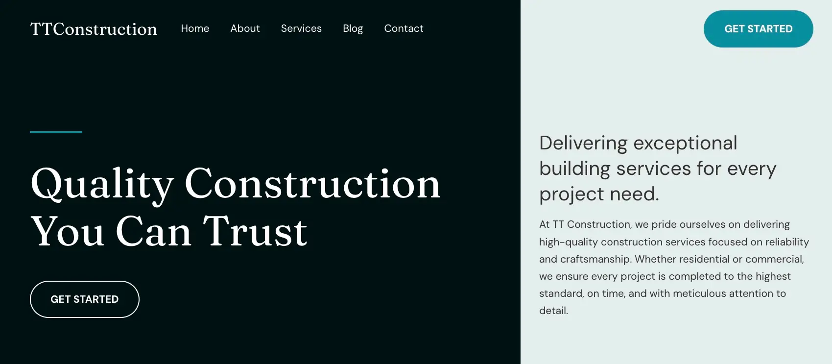 Thompson web development services Morecambe. builders website designed by thompson web development